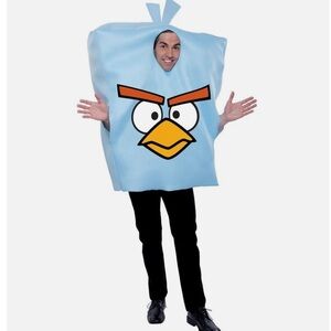 Blue Angry Bird Costume Angry Birds Space Ice Bomb Bird Costume Adult OSFM